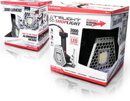 STRIKER TRILIGHT SHOP LIGHT - 3000 LUMENS W/ADJUSTABLE HEAD - Image 4