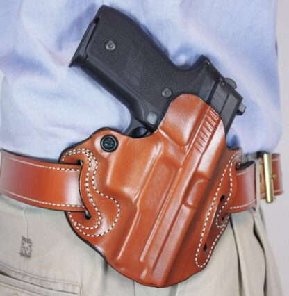 DESANTIS SPEED SCABBARD HOLSTR - RH OWB LEATHER M&P 9/40 TAN