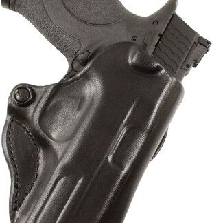 DESANTIS MINI SCABBARD HOLSTER - RH OWB LEATHER SF XDS 3.3" BLK