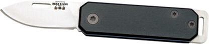 BEAR & SON SLIP JOINT FOLDER - 1.5" BLACK/SS ALUMIMUN HANDLE
