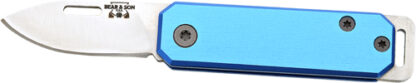 BEAR & SON SLIP JOINT FOLDER - 1.5" BLUE/SS ALUMIMUN HANDLE