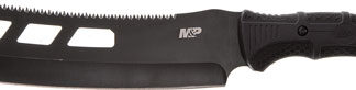 S&W KNIFE M&P CLEAVER MACHETE - 10" SAWBACK W/SYNTHETIC SHTH