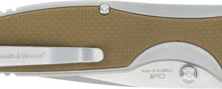 S&W KNIFE CLEFT 3.25" SPRING - ASSIST G10 SCALES HANDLE