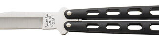 BEAR & SON BUTTERFLY KNIFE - 3.58" BLACK/SS CLIP POINT