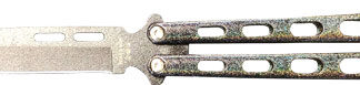 BEAR & SON BUTTERFLY KNIFE - 2.38" GALAXY PWDR COAT SPR PN