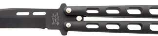BEAR & SON BUTTERFLY KNIFE - 3.58" BLACK TANTO BLADE