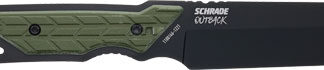 SCHRADE KNIFE OUTBACK CLEAVER - FIXED 3.6" BLACK/GREEN