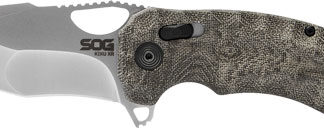 SOG KNIFE KIKU XR SATIN - 3" PLAIN EDGE SATIN/GRAY