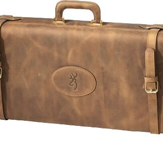 BROWNING LUGGAGE CASE O/U TO - 34" BBL DISTRESSED LEATHR BRN