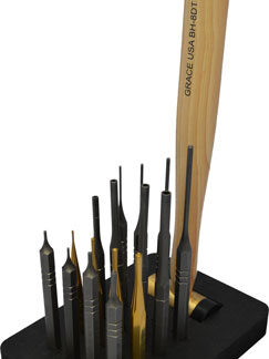 GRACE USA 17 PIECE AR15 PUNCH - & HAMMER SET W/BENCH BLOCK