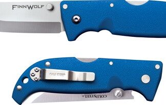COLD STEEL FINN WOLF 3.5" BLUE - CLIP FOLDER W/TRI-AD LOCK