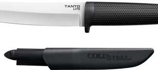 COLD STEEL TANTO LITE 6" TANTO - BLADE PLAIN EDGE W/SHEATH