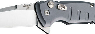 HOGUE X1 MICROFLIP 2.75" FOLDR - DROP POINT BLADE ALUM FRME GRY