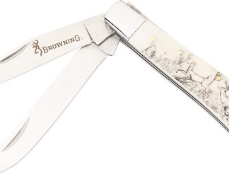 BROWNING KNIFE WHITETAIL - TRAPPER 3" NATURAL BONE SCALE