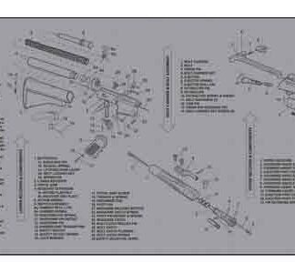 TEKMAT ARMORERS BENCH MAT - 12"X36" AR-15 GREY