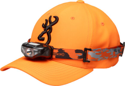BROWNING CAP/HEADLAMP COMBO - BLAZE ORG W/100 LUMEN LIGHT