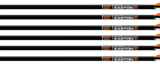 EASTON XBOW BOLT 9MM CARBON - 20" W/3" VANES HALF MOON 6-PK