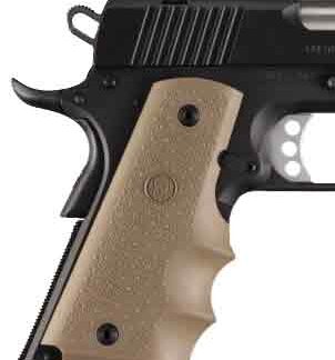 HOGUE GRIPS COLT GOVT MODEL - W/FINGER GROOVES FDE