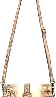 CAMELEON S&W CROC HANDBAG - CROSSBODY CARRY PURSE