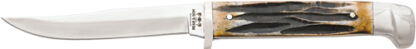 BEAR & SON INDIA STAG BIRD & - TROUT 3" W/LEATHER SHEATH USA