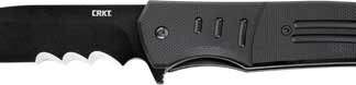 CRKT IGNITOR BLACK 3.48" PLN - EDGE ASSTD OPENING SATIN/G10