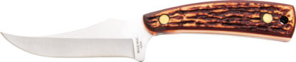 BEAR & SON UPSWEPT SKINNER 3.1 - " STAGLON W/LEATHER SHEATH USA