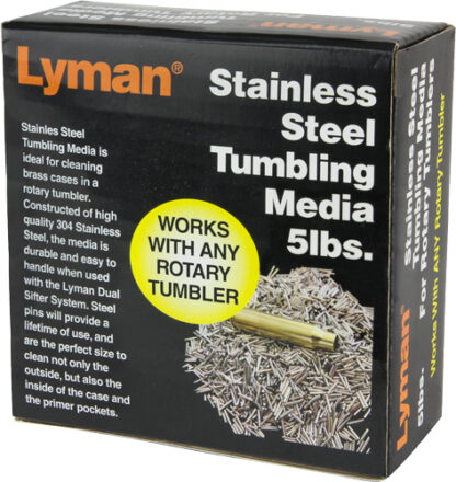 LYMAN ROTARY TUMBLER MEDIA - STANLESS STEEL PINS 5LBS.