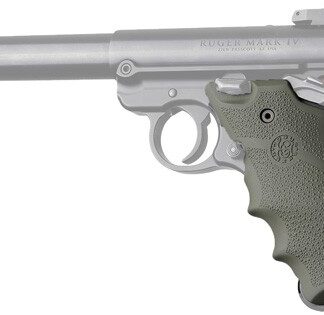 HOGUE GRIPS RUGER MKIV RUBBER - GRIP W/ FINGER GROOVES OD GRN