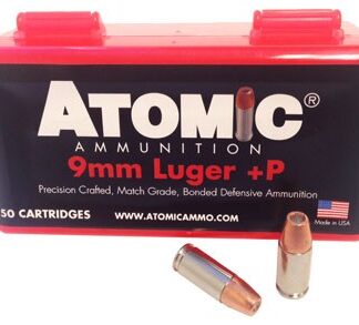 ATOMIC 9MM LUGER +P 124GR JHP - 50RD 10BX/CS