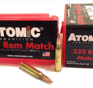 ATOMIC 223 REM 77GR MATCH BTHP - 50RD 10BX/CS