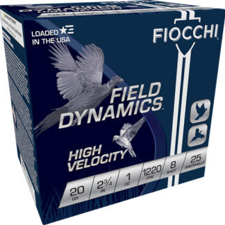 FIOCCHI 20GA 2.75" 1OZ #8 - 1220FPS 25RD 10BX/CS