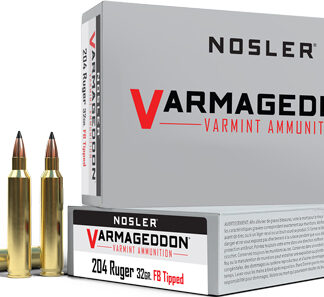 NOSLER VARMAGEDDON 204 RUGER - 32GR FBT 20RD 20BX/CS