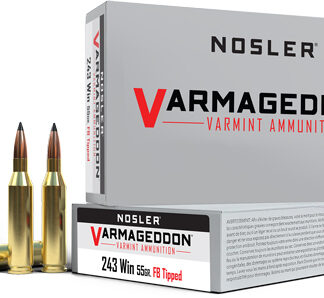 NOSLER VARMAGEDDON 243 WIN - 55GR FBT 20RD 10BX/CS