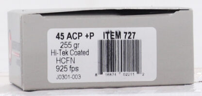 UNDERWOOD 45 ACP+P 255GR - CAST FLAT NOSE 20RD 10BX/CS - Image 2
