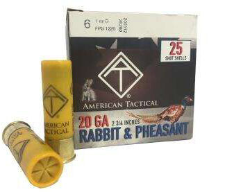 ATI GAME LOAD 20GA 2.75" 1OZ - #6 250RD CASE LOT