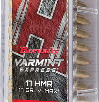 HORNADY 17HMR 17GR V-MAX - 2550FPS 50RD 40BX/CS