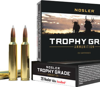 NOSLER TROPHY GRADE 28 NOSLER - 160GR ACCUBOND 20RD 10BX/CS