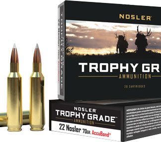 NOSLER TROPHY GRADE 22 NOSLER - 70GR ACCUBOND TIP 20RD 10BX/CS