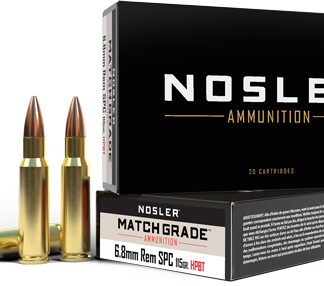 NOSLER MATCH GRADE 6.8 SPC - 168GR CC HPBT 20RD 10BX/CS