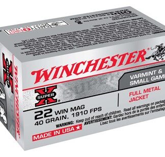 WINCHESTER SUPER-X 22WMR 40GR - FMJ 1910FPS 50RD 40BX/CS