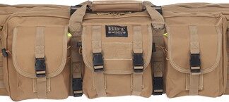 BULLDOG 37" 2 GUN TACTICAL CSE - 3 LARGE ACCESSORY POCKETS TAN