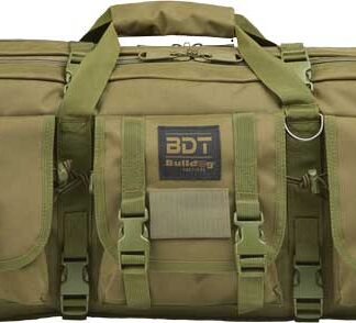 BULLDOG 43" 2 GUN TACTICAL CSE - 3 LARGE ACCESSORY POCKETS GRN