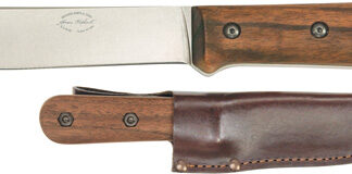 KA-BAR BECKER KEPHART KNIFE - 5.12" BLD WLNT HNDLE LTHR SHTH