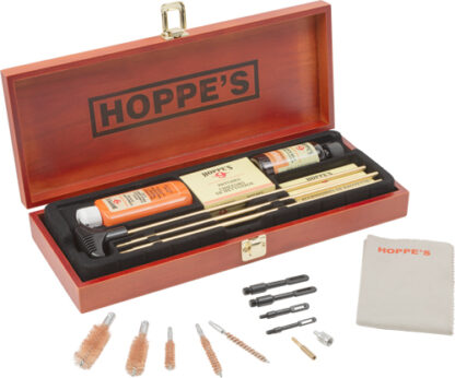 HOPPES DELUXE GUN CLEANING KIT - W/WOOD STORAGE CASE - Image 2