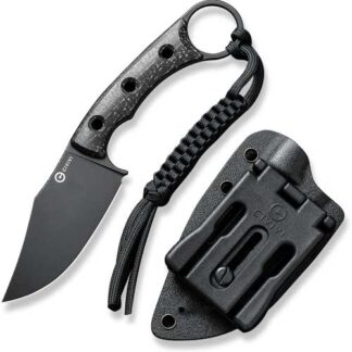 CIVIVI KNIFE MIDWATCH 3.39" - BLK BURLAP MICARTA/BLK STNWSH