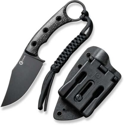 CIVIVI KNIFE MIDWATCH 3.39" - BLK BURLAP MICARTA/BLK STNWSH