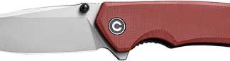 CIVIVI KNIFE BRAZEN 3.46" - BURGUNDY G10/STONEWASHED