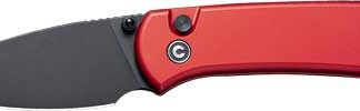CIVIVI KNIFE QUIBIT 2.98" RED/ - BLK STONEWASH BUTTON LOCK