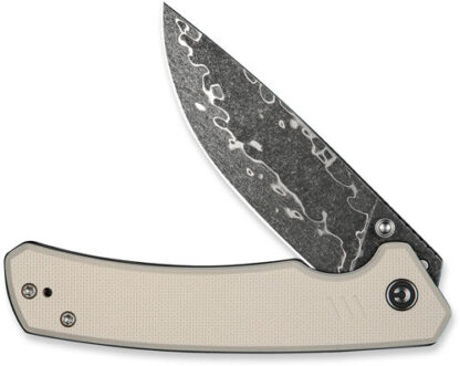CIVIVI KNIFE MERIT 3.28" IVORY - G10/DAMASCUS LINER LOCK - Image 5