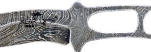 BEAR OPS COMBAT NECK KNIFE - 2.78" DAMASCUS W/KYDEX SHEATH